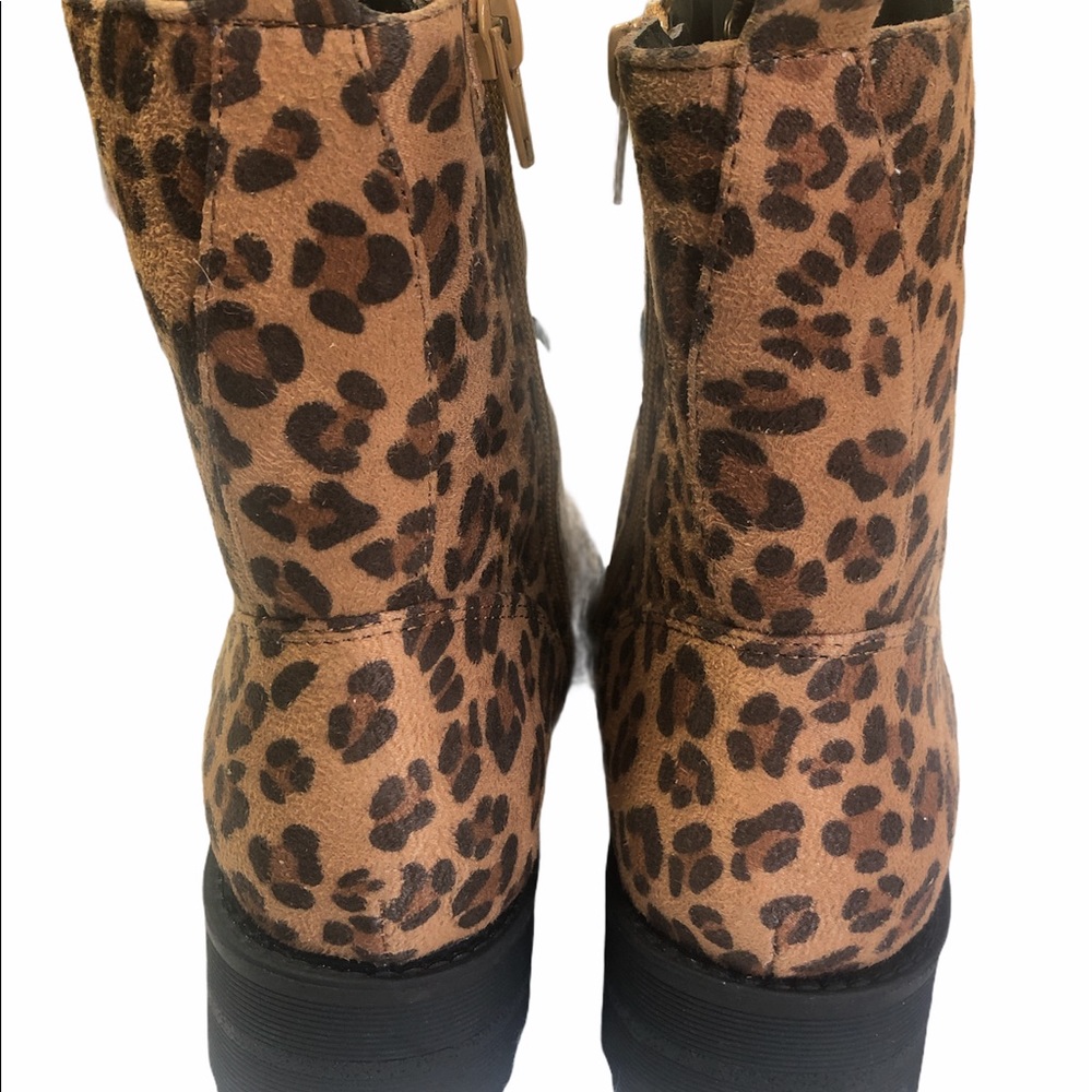 Mia Miki Leopard Print Lace Up Combat Boot - Picture 4 of 16